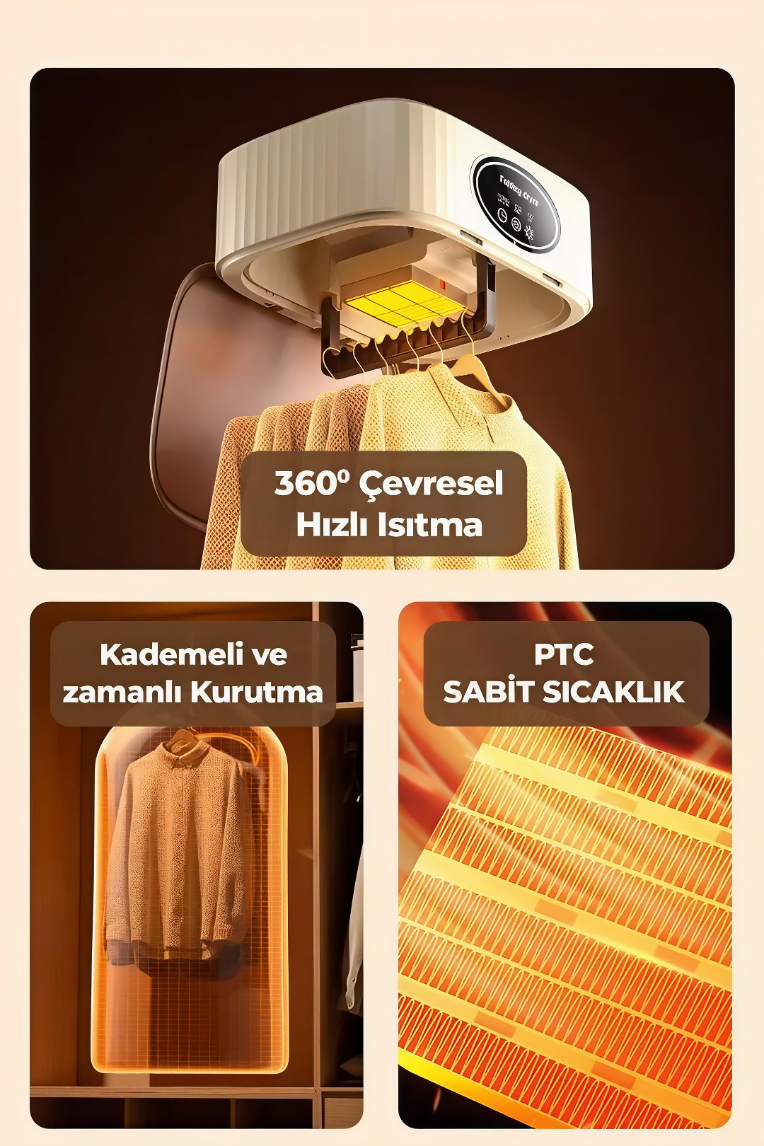 NuvixDry - Taşınabilir Katlanabilir Kurutma Makinesi